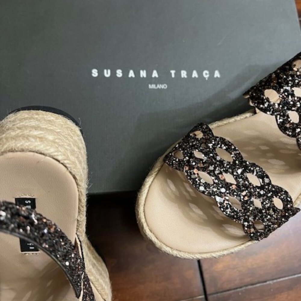Susana Traca Milano Espadrille Platform Sandals New In Box - Picture 4 of 4